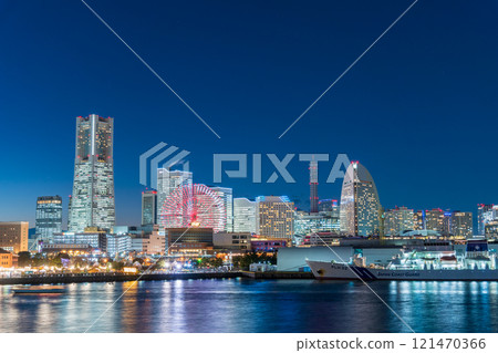 「神奈川縣」從主要碼頭看到的港未來夜景 121470366