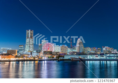 「神奈川縣」從主要碼頭看到的港未來夜景 121470367