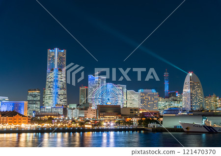 "Kanagawa Prefecture" Minato Mirai night view from Osanbashi Pier 121470370