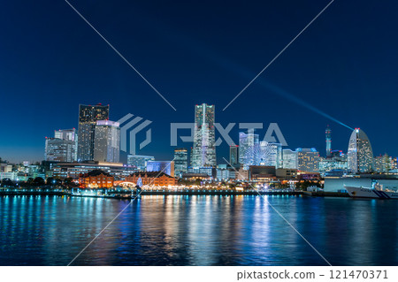 "Kanagawa Prefecture" Minato Mirai night view from Osanbashi Pier 121470371