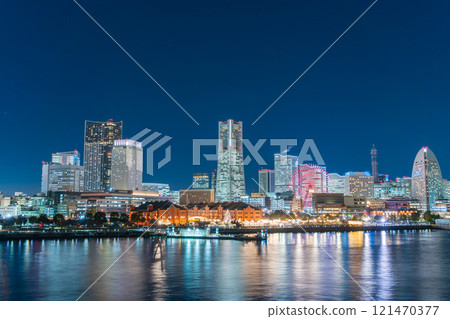 "Kanagawa Prefecture" Minato Mirai night view from Osanbashi Pier "Kanagawa Prefecture" Minato Mirai night view from Osanbashi Pier 121470377