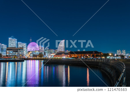 "Kanagawa Prefecture" Minato Mirai night view from Osanbashi Pier 121470383
