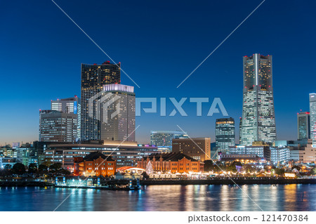 「神奈川縣」從主要碼頭看到的港未來夜景 121470384