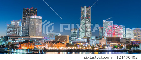 「神奈川縣」從大碼頭看到的港未來夜景全景 「神奈川縣」從大碼頭看到的港未來夜景全景 121470402