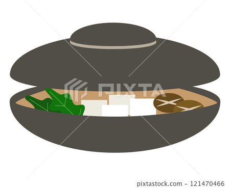 簡單的鍋圖示棕色 121470466