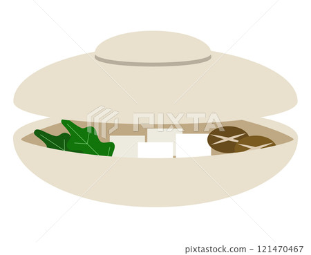 Simple pot icon beige 121470467