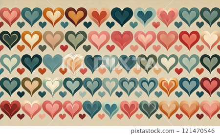 seamless heart background 121470546