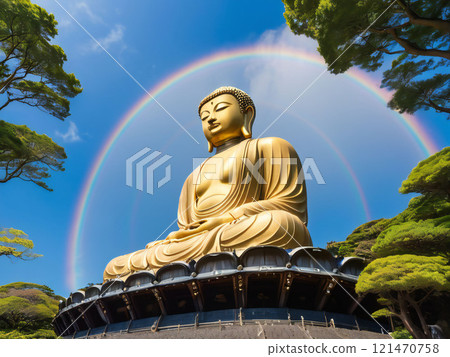 夏天的藍天和大佛 121470758