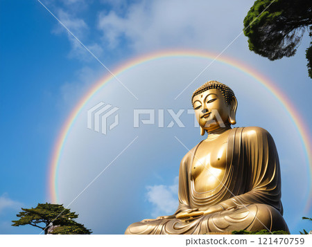 夏天的藍天和大佛 121470759