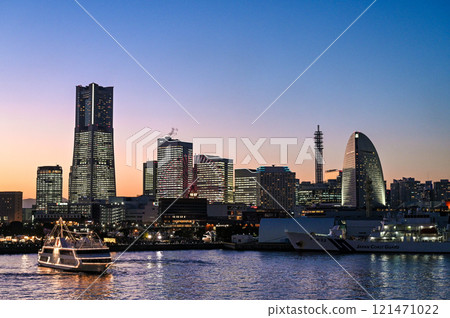 Yokohama Minato Mirai with the entire building lit up Yokohama Minato Mirai with the entire building lit up 121471022