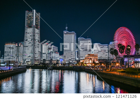 橫濱港未來的夜景 橫濱港未來的夜景 121471126
