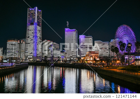 橫濱港未來的夜景 121471144