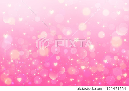 Pink background with bokeh and hearts. Cute pastel gradient girly blurred backdrop for Valentine Day card design. Lovely dreamy vector wallpaper with soft fairy light. Lilac glittering bg Pink background with bokeh and hearts. Cute pastel gradient girly blurred backdrop for Valentine Day card design. Lovely dreamy vector wallpaper with soft fairy light. Lilac glittering bg 121471534