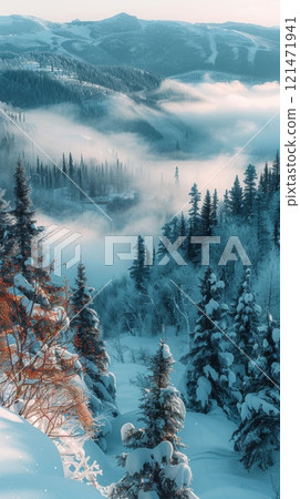 Winter season postcards concept 121471941