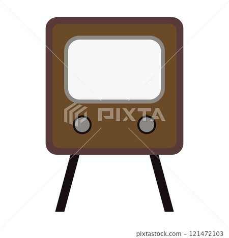 舊 CRT 電視插圖圖標 舊 CRT 電視插圖圖標 121472103