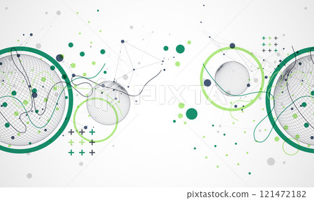 Abstract sphere background with plexus effect. 3D surface. Vector illustration. Abstract sphere background with plexus effect. 3D surface. Vector illustration. 121472182