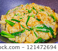 Thai food - Omelet soup with minced pork. 121472694