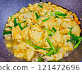 Thai food - Omelet soup with minced pork. 121472696