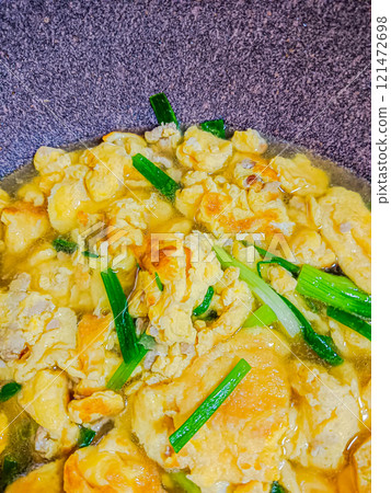 Thai food - Omelet soup with minced pork. Thai food - Omelet soup with minced pork. 121472698