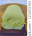 Pandan and young coconut chiffon cake, thai style. 121472701