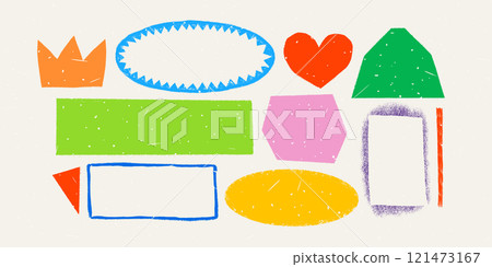 Simple shape stickers with various patterns in rough rustic style. Hand drawn vintage badges, banners and other forms with textures and patterns. Hand-drawn infographic Vector collection Simple shape stickers with various patterns in rough rustic style. Hand drawn vintage badges, banners and other forms with textures and patterns. Hand-drawn infographic Vector collection 121473167
