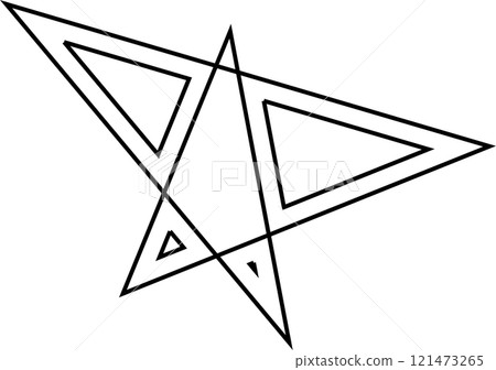 Stars stroke icons set. Simple linear pictogram 121473265