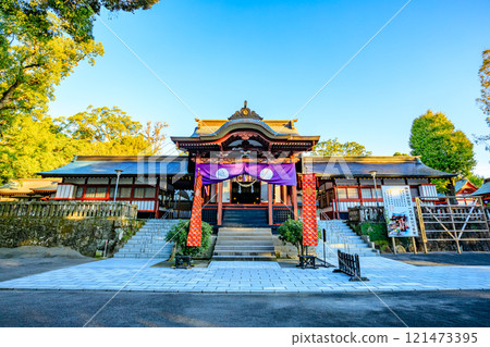 Autumn at Kagoshima Shrine, Kirishima City, Kagoshima Prefecture Autumn at Kagoshima Shrine, Kirishima City, Kagoshima Prefecture 121473395