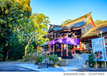 Autumn at Kagoshima Shrine, Kirishima City, Kagoshima Prefecture Autumn at Kagoshima Shrine, Kirishima City, Kagoshima Prefecture 121473403