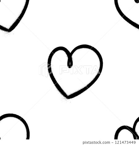 Vector illustration for your design Sprayed graffiti hearts seamless pattern. Vector illustration Vector illustration for your design Sprayed graffiti hearts seamless pattern. Vector illustration 121473449