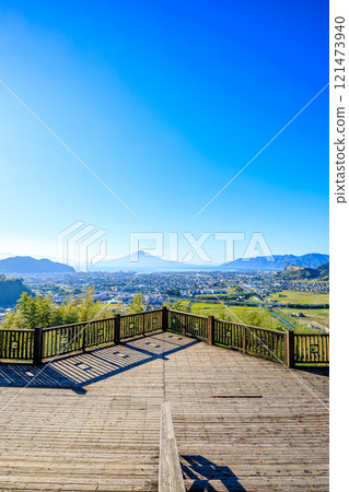 Sakurajima and the scenery seen from Takakura Observatory in autumn, Aira City, Kagoshima Prefecture 121473940