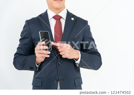 中男律師智慧型手機 121474502