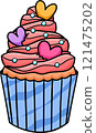 cupcake, vector, cake 121475202