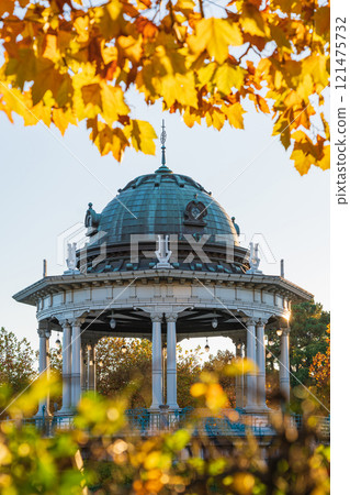 鶴舞公園的音樂廳，梧桐樹泛黃（愛知縣名古屋市） 121475732