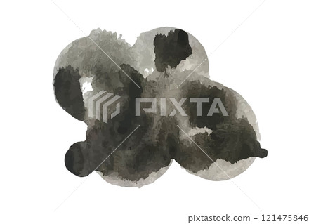 Abstract monochrome watercolor stain. Modern textured watercolor background for creative design. 121475846