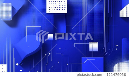 Blue digital background 121476038