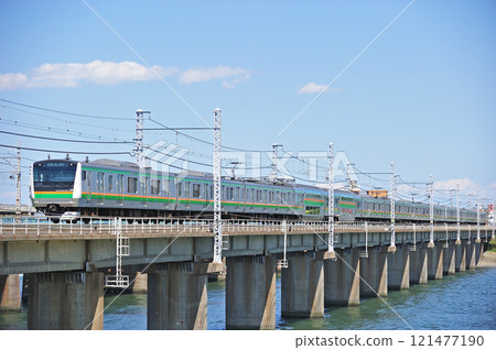 東海道本線 茅崎平塚 JR東日本 E233系 3000系 E08編組（國府） 121477190