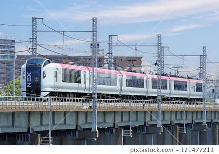 Tokaido Main Line Chigasaki-Hiratsuka JR East E259 Series Ne008 (Kamakura) Marine Express Odoriko Tokaido Main Line Chigasaki-Hiratsuka JR East E259 Series Ne008 (Kamakura) Marine Express Odoriko 121477211