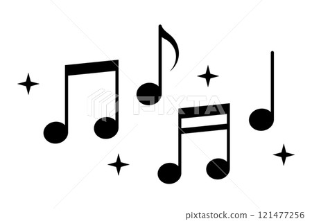 音符閃光處理插圖向量黑色 音符閃光處理插圖向量黑色 121477256