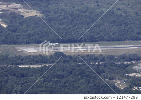 Montenegro, Kotor, View of Tivat Airport from the Mountain 121477289
