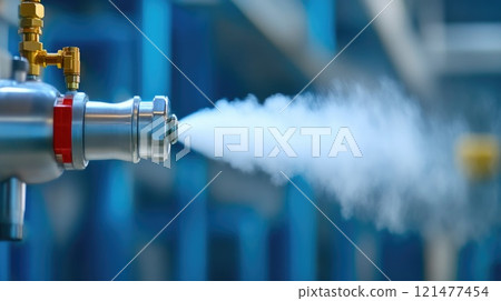 Hydraulic Injector Nozzle Under High-Pressure Test Conditions 121477454