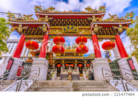 Yokohama cityscape in Japan, overlooking Yokohama Chinatown and the Guandi Temple, etc. = 12th Yokohama cityscape in Japan, overlooking Yokohama Chinatown and the Guandi Temple, etc. = 12th 121477464