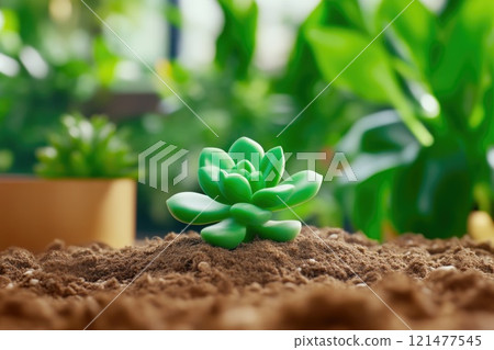 Detailed shot of succulent leaves in greenhouse environment Detailed shot of succulent leaves in greenhouse environment 121477545