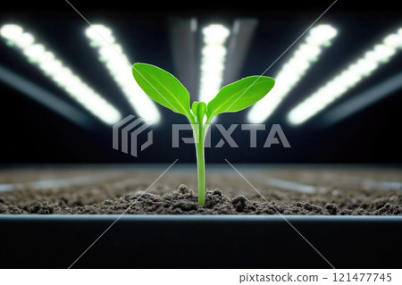 Young Plant Growing in Hydroponic Farming System 121477745