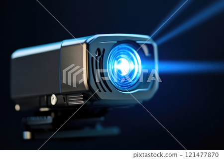 Cozy living room with holiday movie night 121477870