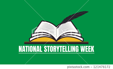 National Storytelling week. Holiday concept. Template for background, banner, card, poster 121478172