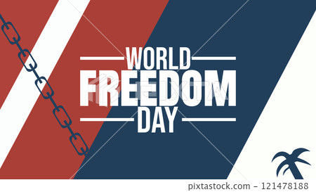 World Freedom Day vector design template good for celebration usage 121478188
