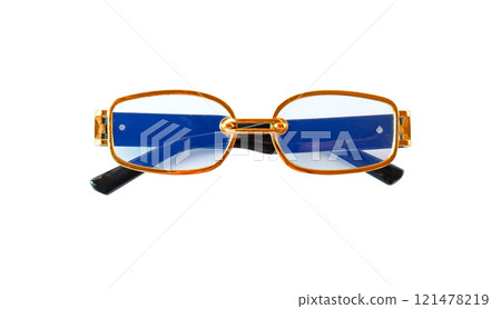 Modern and beauty fasion eye glasses on white background. Modern and beauty fasion eye glasses on white background. 121478219