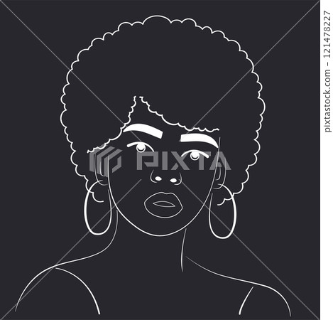 Elegant and Modern Line Art Portraits of Women Minimalist Female Faces and Profiles for Contemporary Branding, and Social Media 121478227
