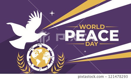 Hands support the planet earth, take care of it with the inscription world day of peace. Hands support the planet earth, take care of it with the inscription world day of peace. 121478293