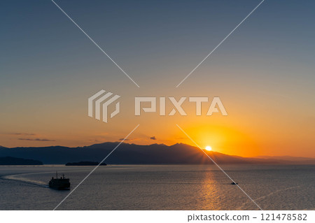 Silent sunrise over Kagoshima Bay Silent sunrise over Kagoshima Bay 121478582